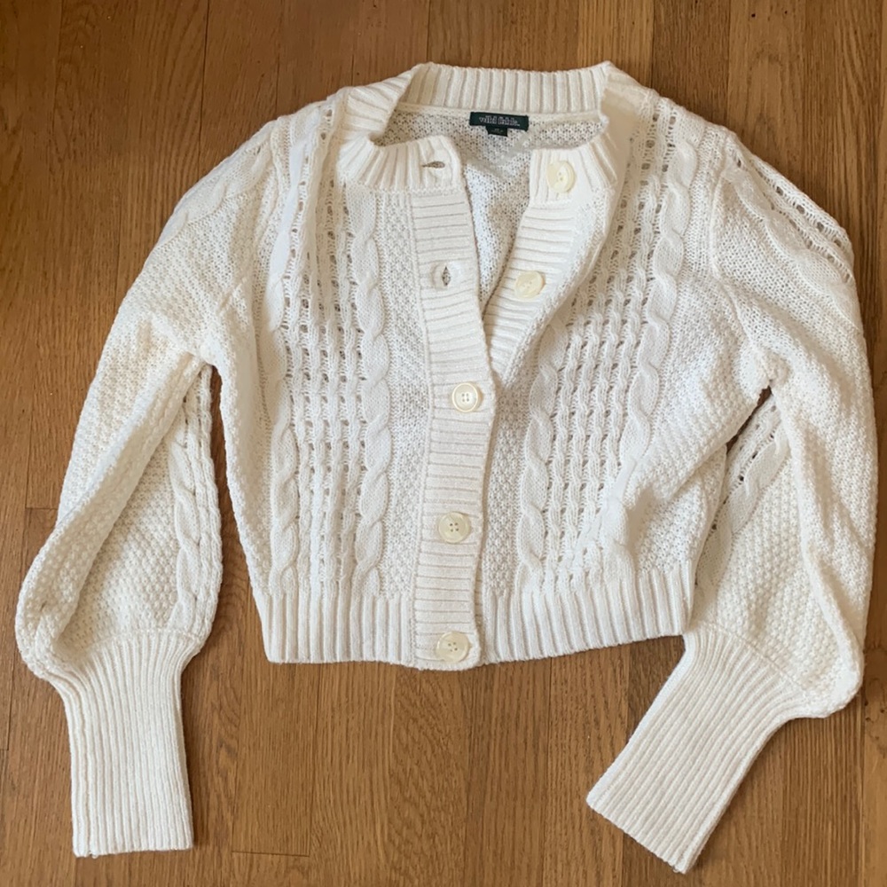 Cream cable knit sweater